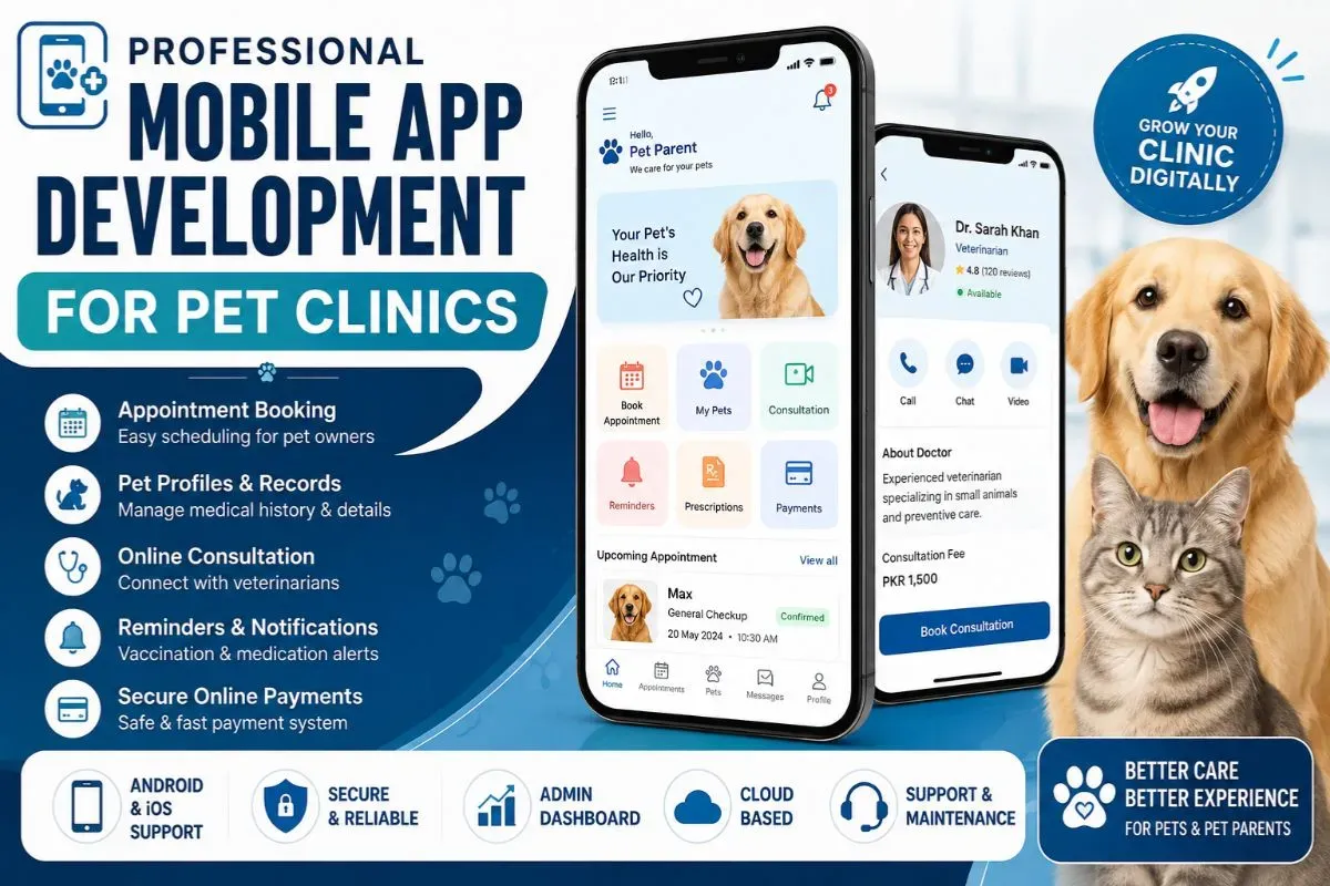 Mobile App Development for Pet Clinics