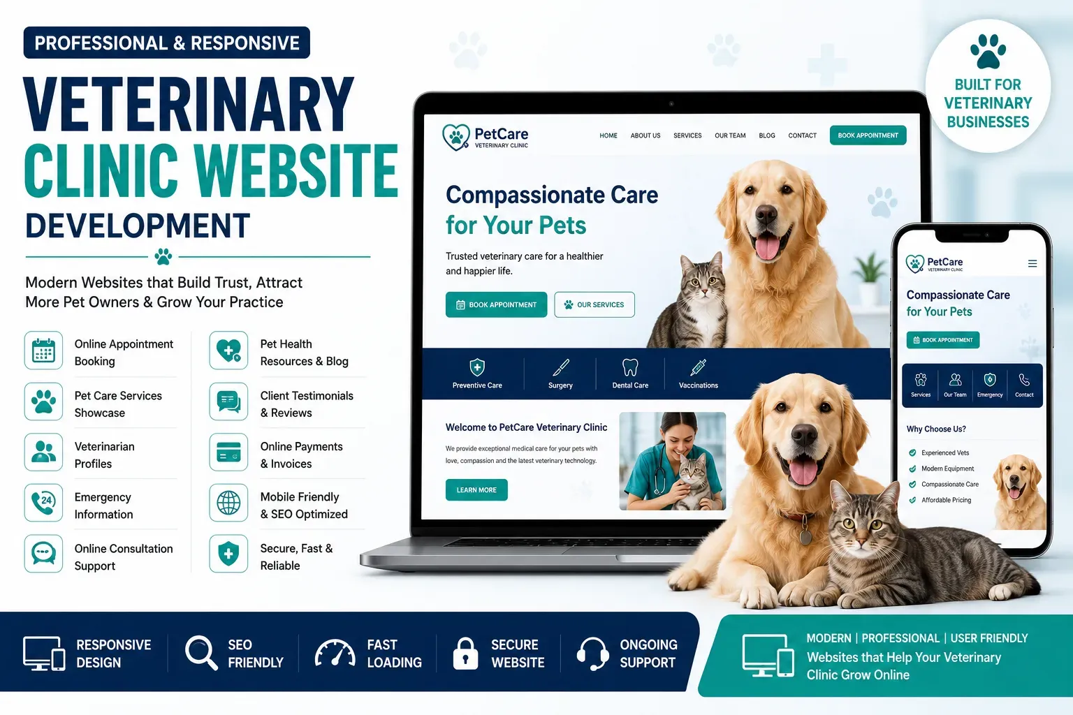 Veterinary Clinic Website Development